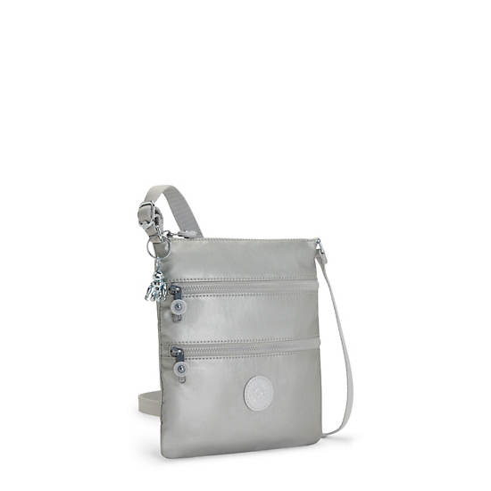 Bolsos Mini Kipling Keiko Metallic Crossbody Plateados | MX 1333JP